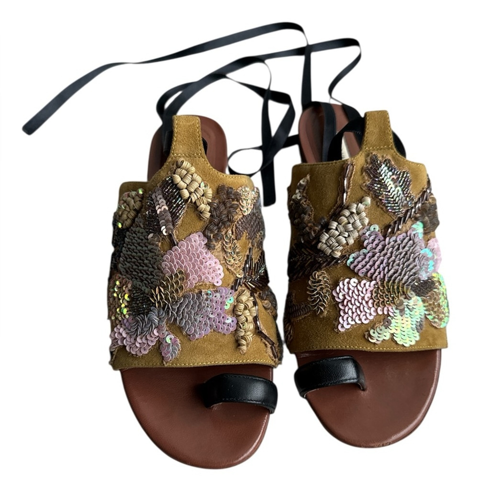 Dries Van Noten Multicolor Embellished Sandals Size EU35.5